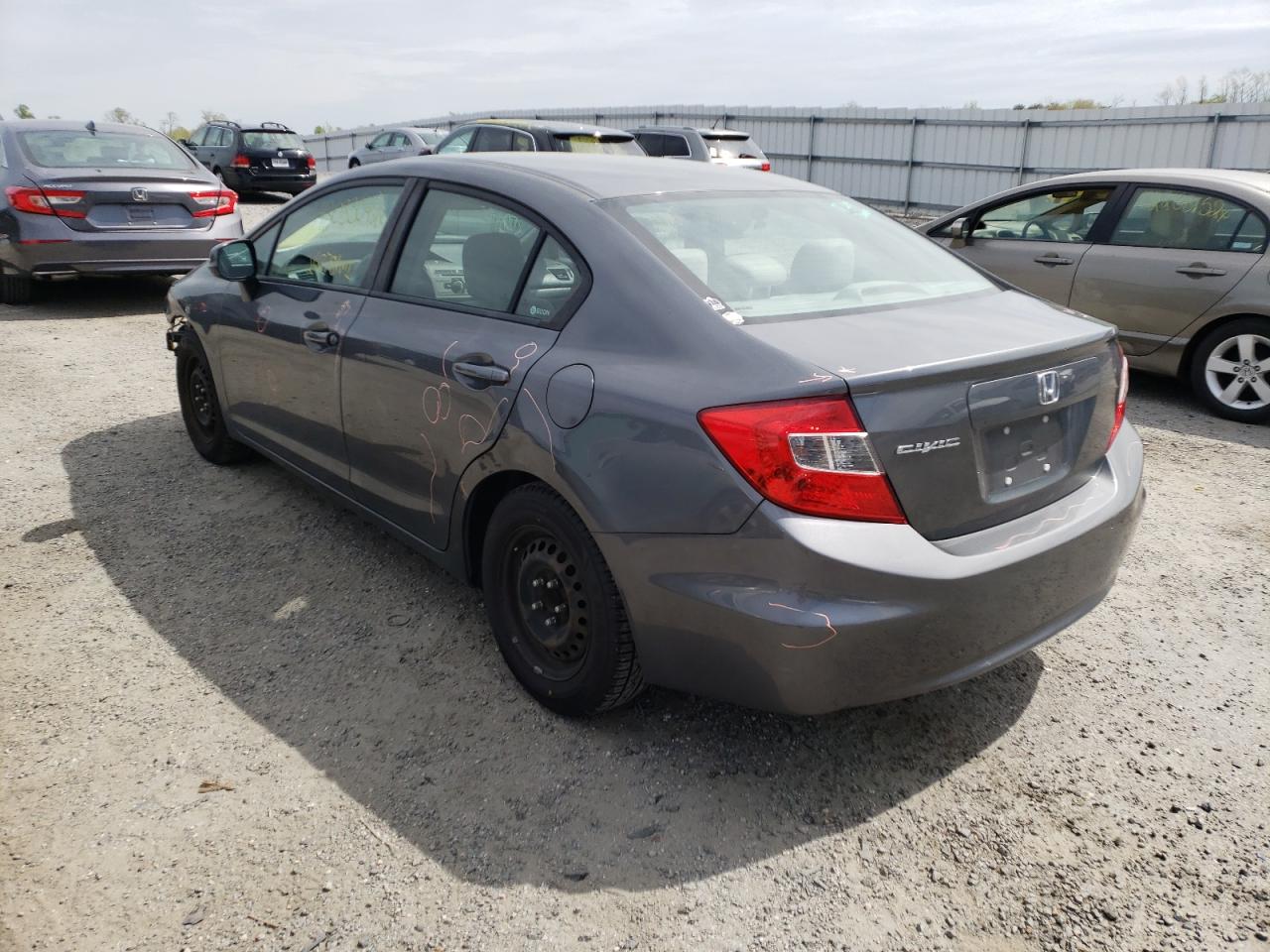 Photo 3 from auction – 2012 HONDA CIVIC LX with VIN 19XFB2F51CE013113