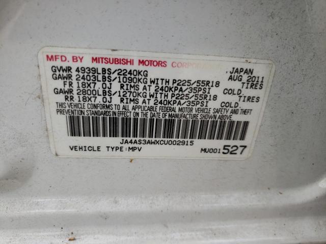 Photo 10 from auction – 2012 MITSUBISHI OUTLANDER with VIN JA4AS3AWXCU002915