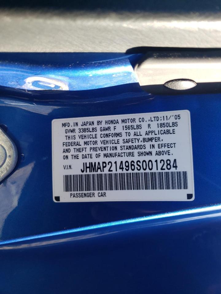 Photo 10 from auction – 2006 HONDA S2000 with VIN JHMAP21496S001284