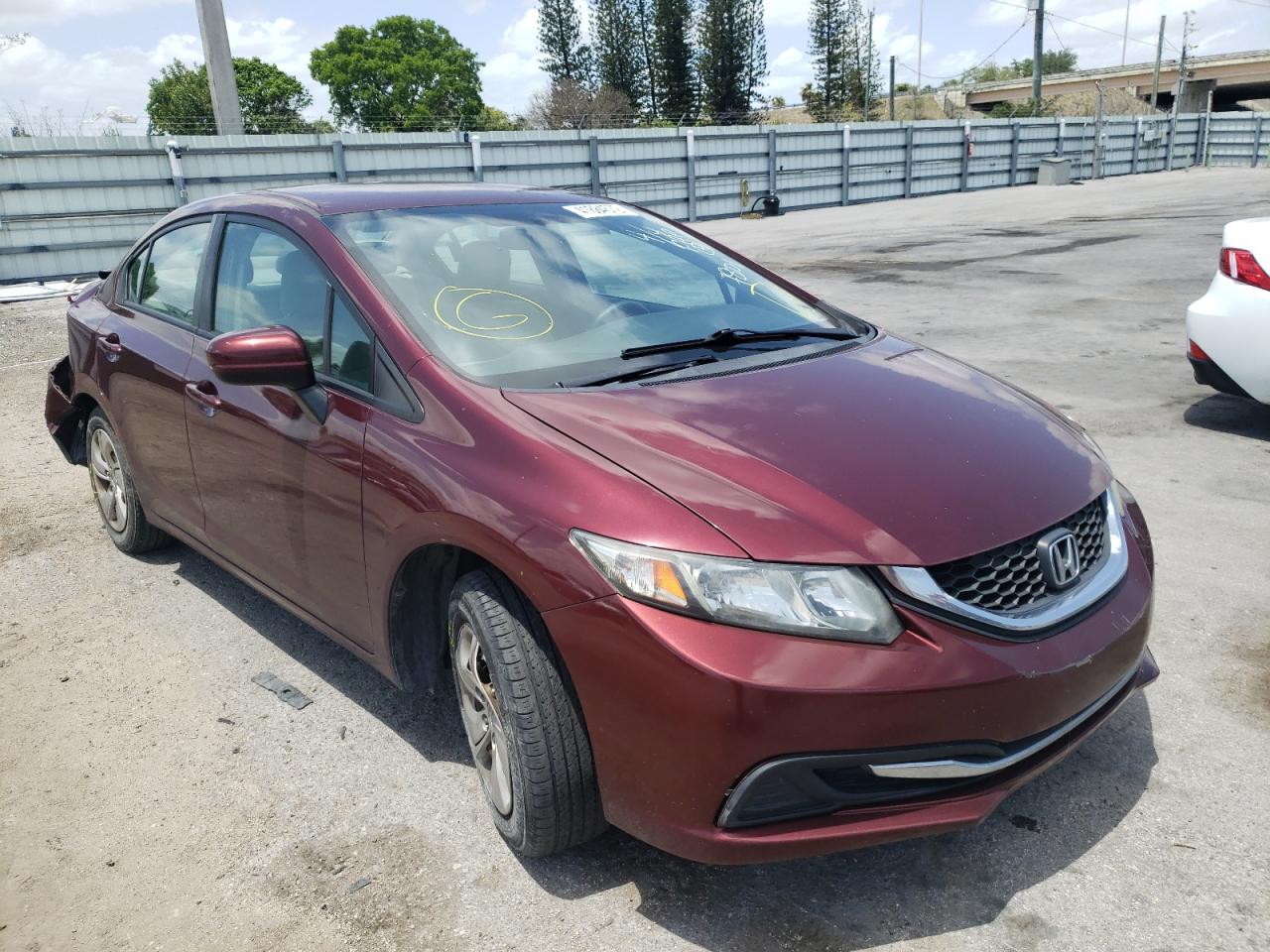 HONDA CIVIC LX 2014 with VIN 2HGFB2F56EH547801 - Photo from auction