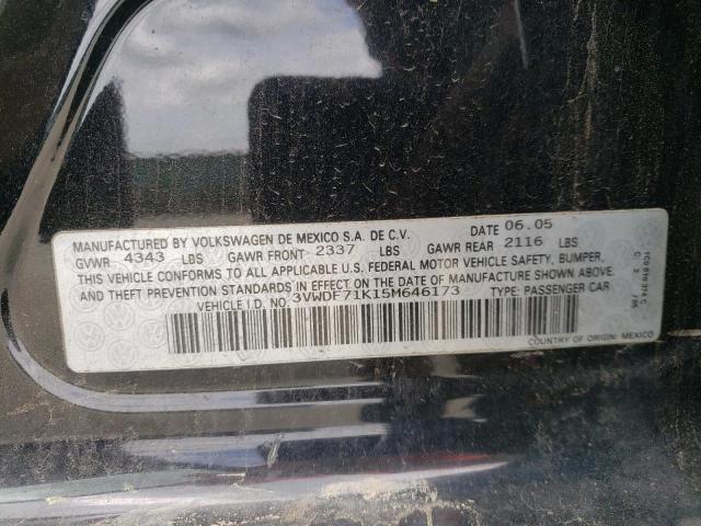 Photo 10 from auction – 2005 VOLKSWAGEN NEW JETTA with VIN 3VWDF71K15M646173