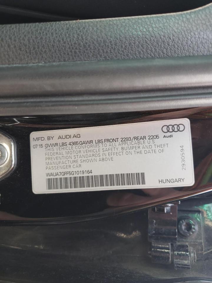Photo 10 from auction – 2016 AUDI A3 PREMIUM with VIN WAUA7GFF5G1019164