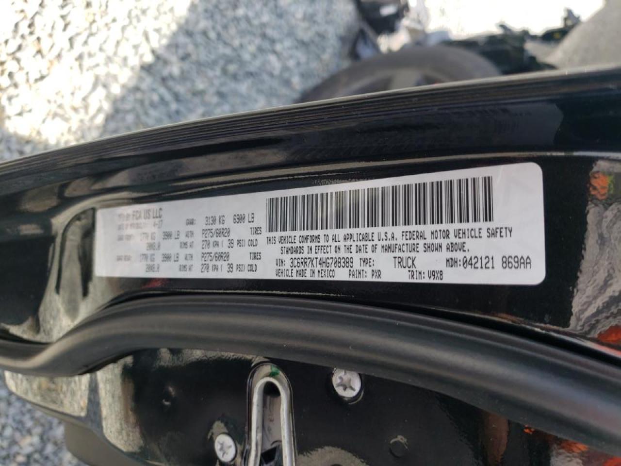 Photo 10 from auction – 2017 RAM 1500 ST with VIN 3C6RR7KT4HG708389