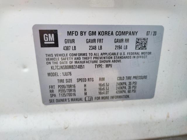 Photo 10 from auction – 2021 CHEVROLET TRAX LS with VIN KL7CJNSB0MB314051