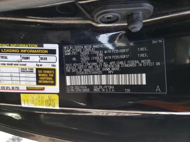 Photo 10 from auction – 2014 TOYOTA SIENNA with VIN 5TDZK3DC7ES484020