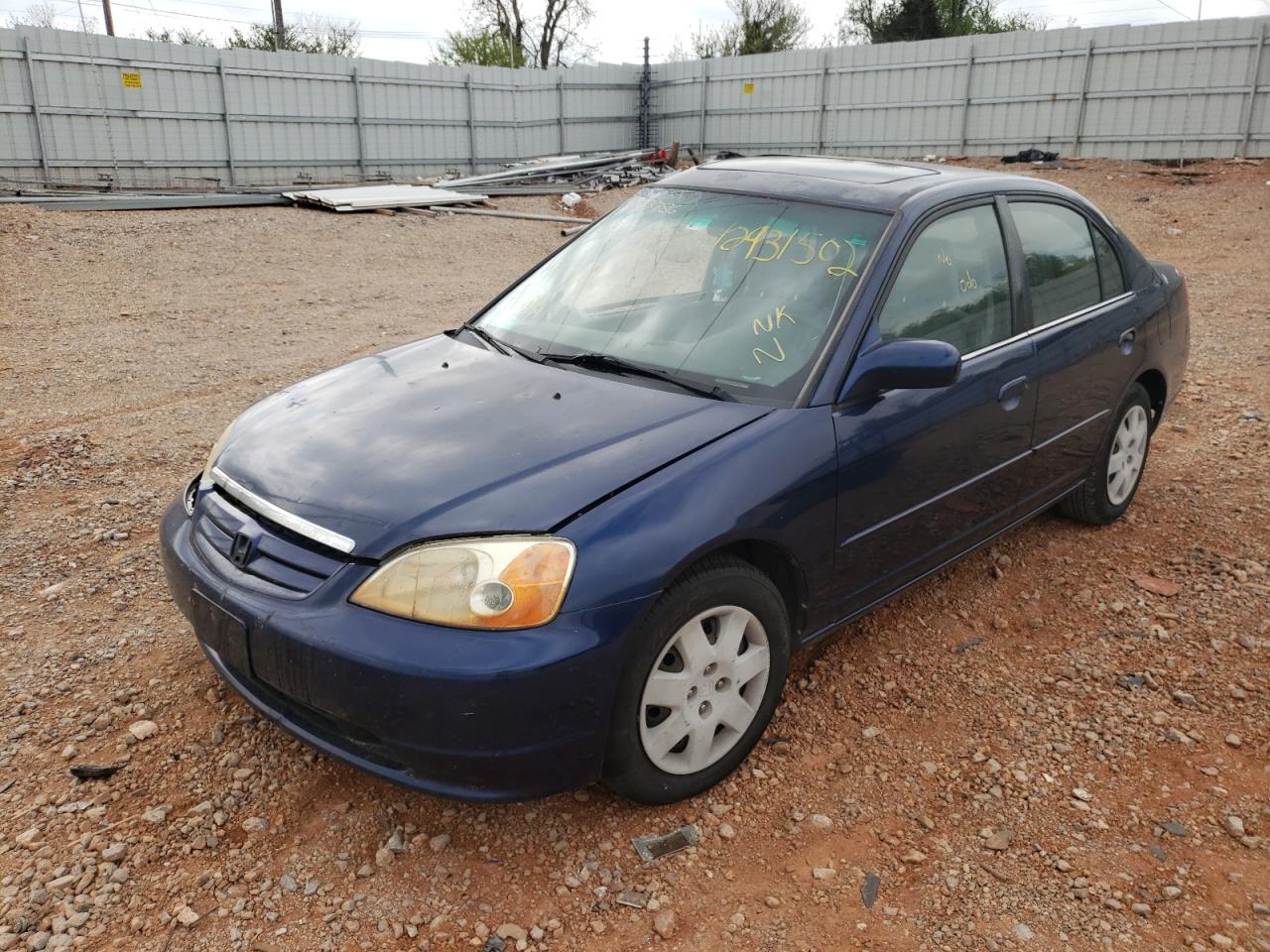 Photo 2 from auction – 2001 HONDA CIVIC EX with VIN JHMES26751S003786