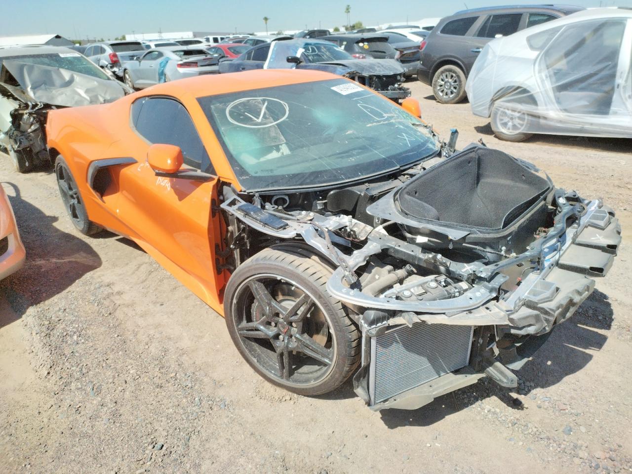 CHEVROLET CORVETTE S 2022 with VIN 1G1YB2D45N5106002 - Photo from auction