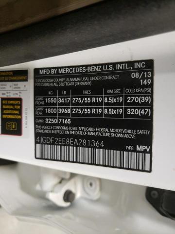 Photo 10 from auction – 2014 MERCEDES-BENZ GL 350 BLU with VIN 4JGDF2EE8EA281364