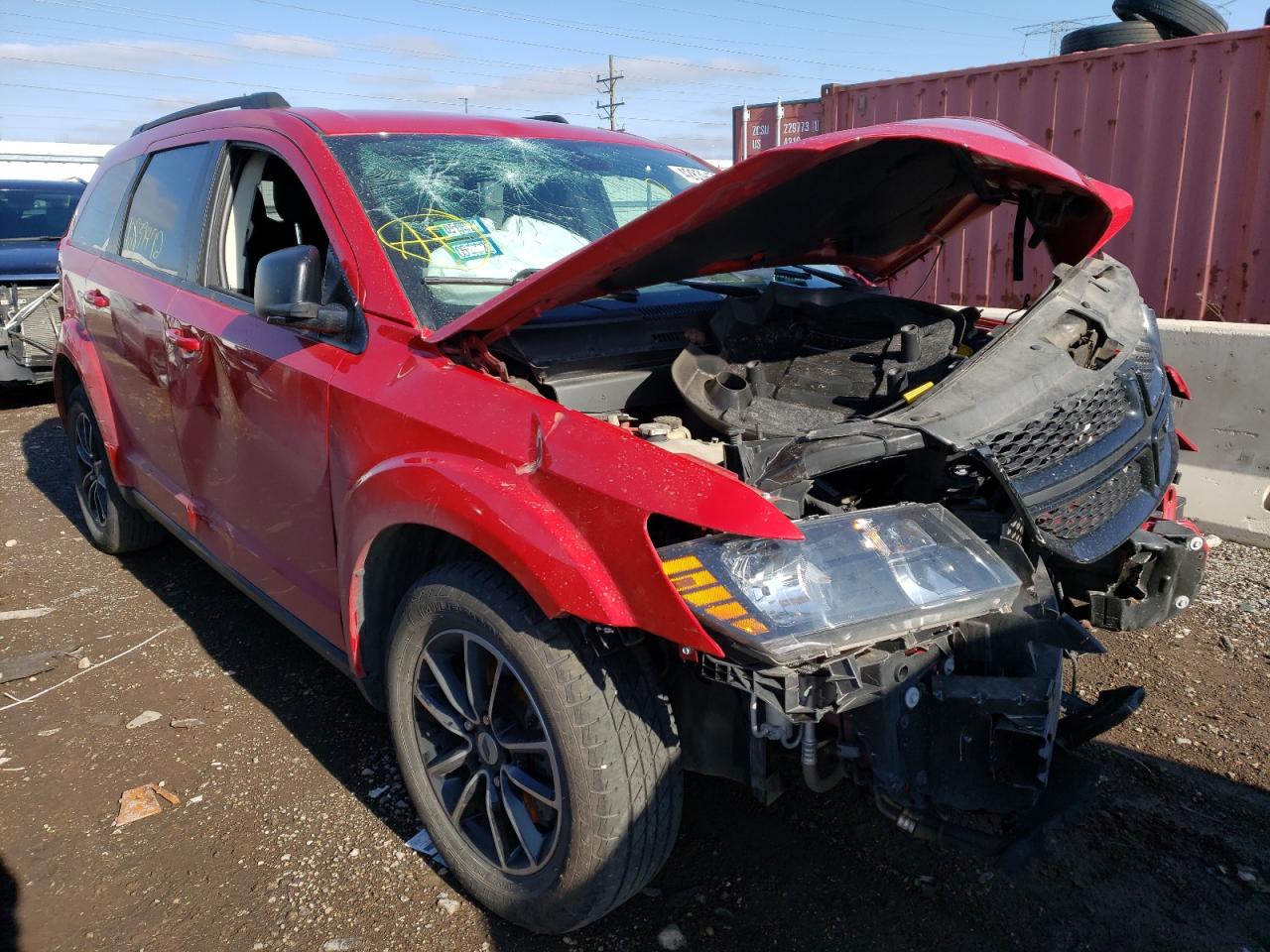DODGE JOURNEY SE 2018 with VIN 3C4PDDAG2JT477622 - Photo from auction