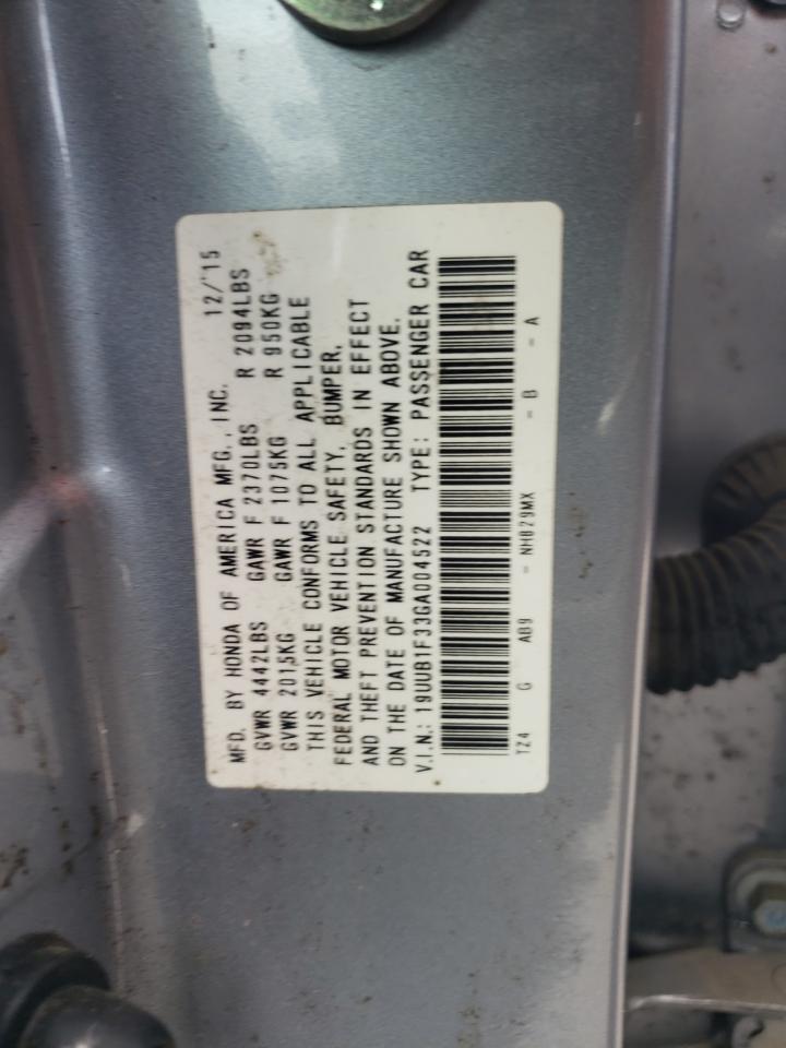Photo 10 from auction – 2016 ACURA TLX with VIN 19UUB1F33GA004522