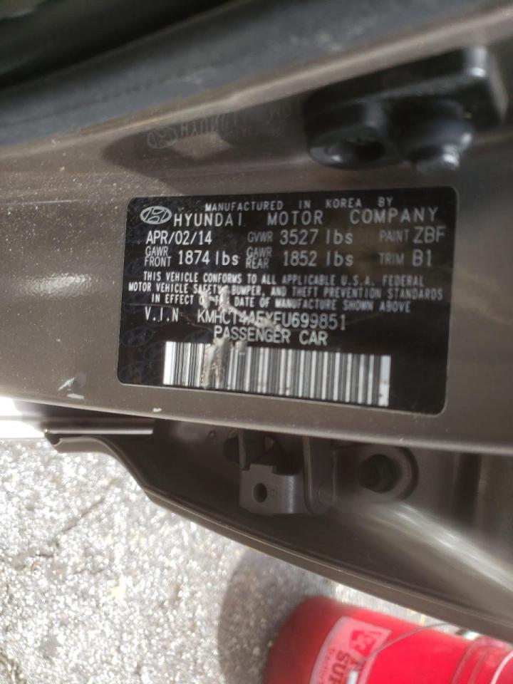 Photo 10 from auction – 2014 HYUNDAI ACCENT GLS with VIN KMHCT4AEXEU699851