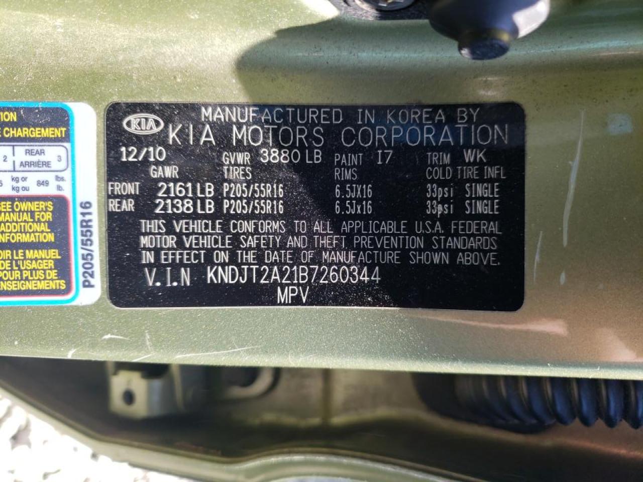 Photo 10 from auction – 2011 KIA SOUL + with VIN KNDJT2A21B7260344