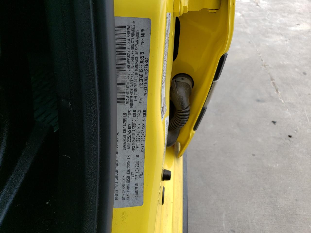 Photo 10 from auction – 2014 FIAT 500L TREKK with VIN ZFBCFADH3EZ018919