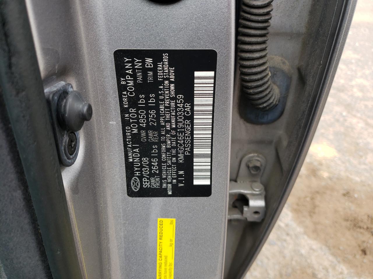 Photo 10 from auction – 2009 HYUNDAI GENESIS 3. with VIN KMHGC46E19U033459