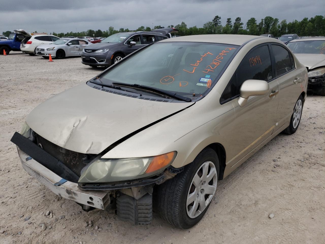 Photo 2 from auction – 2007 HONDA CIVIC LX with VIN 1HGFA16587L098947