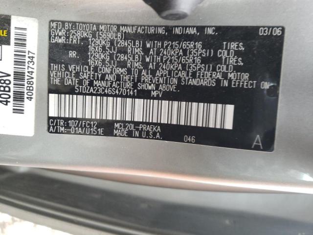 Photo 10 from auction – 2006 TOYOTA SIENNA CE with VIN 5TDZA23C46S470141