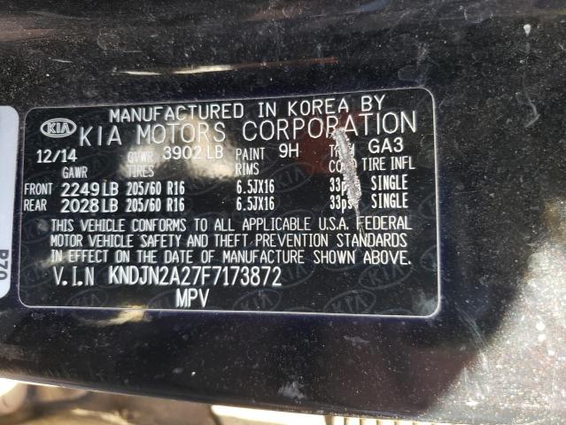 Photo 10 from auction – 2015 KIA SOUL with VIN KNDJN2A27F7173872