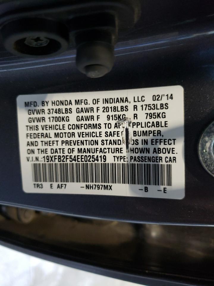 Photo 10 from auction – 2014 HONDA CIVIC LX with VIN 19XFB2F54EE025419