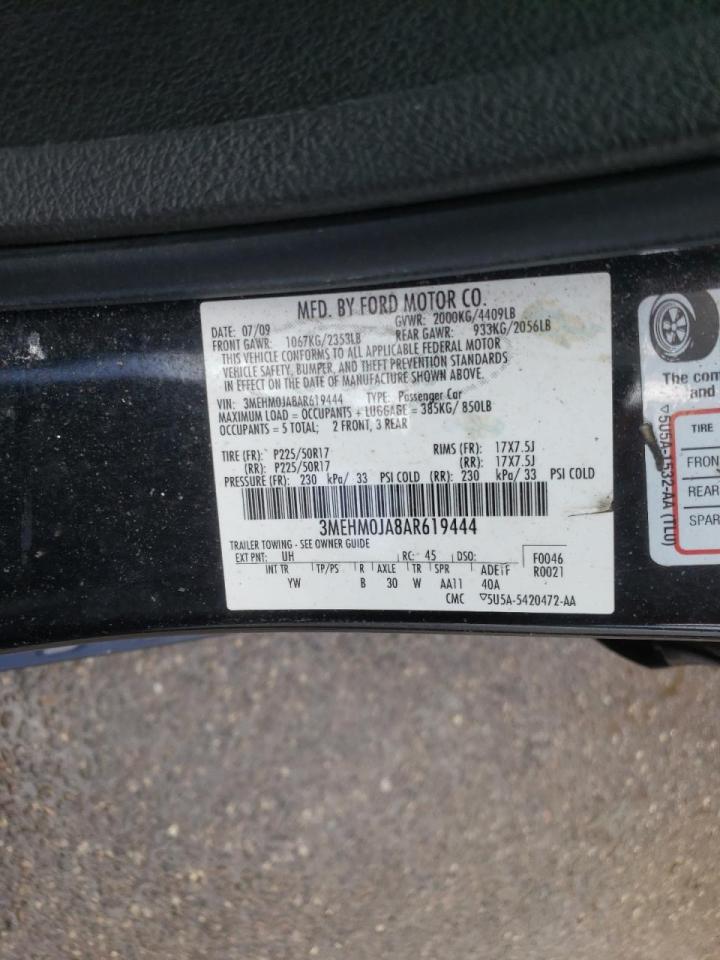 Photo 10 from auction – 2010 MERCURY MILAN PREM with VIN 3MEHM0JA8AR619444