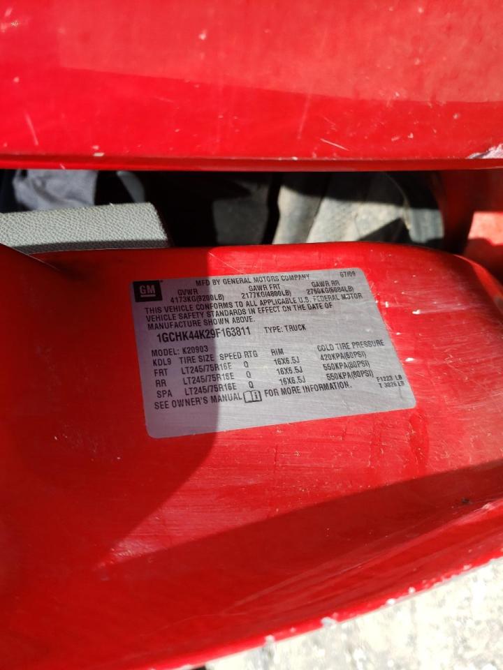 Photo 10 from auction – 2009 CHEVROLET SILVERADO with VIN 1GCHK44K29F163811