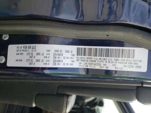 Photo 10 from auction – 2015 JEEP CHEROKEE L with VIN 1C4PJMDBXFW622593