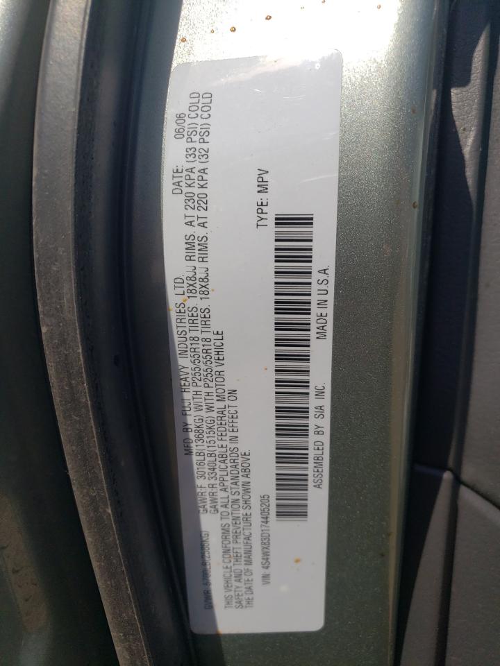 Photo 10 from auction – 2007 SUBARU B9 TRIBECA with VIN 4S4WX83D174405205