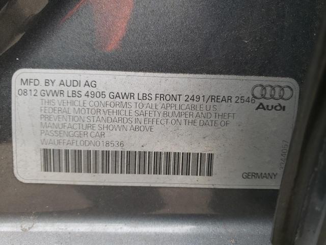Photo 10 from auction – 2013 AUDI A4 PREMIUM with VIN WAUFFAFL0DN018536