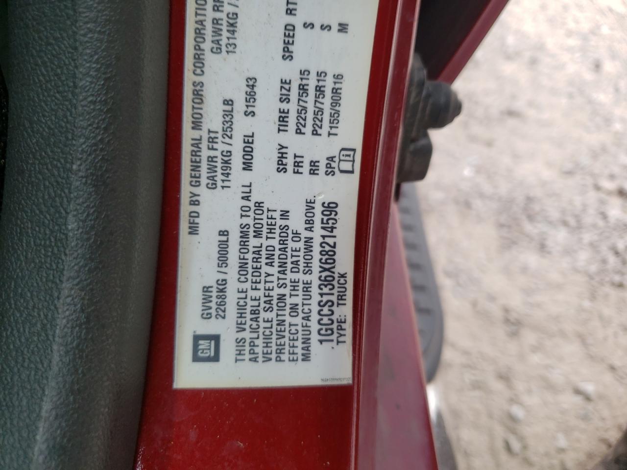 Photo 10 from auction – 2006 CHEVROLET COLORADO with VIN 1GCCS136X68214596