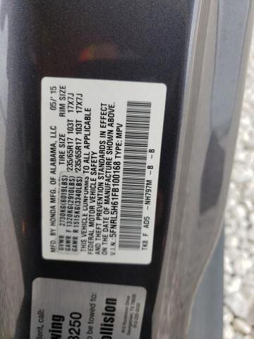 Photo 10 from auction – 2015 HONDA ODYSSEY EX with VIN 5FNRL5H61FB100168