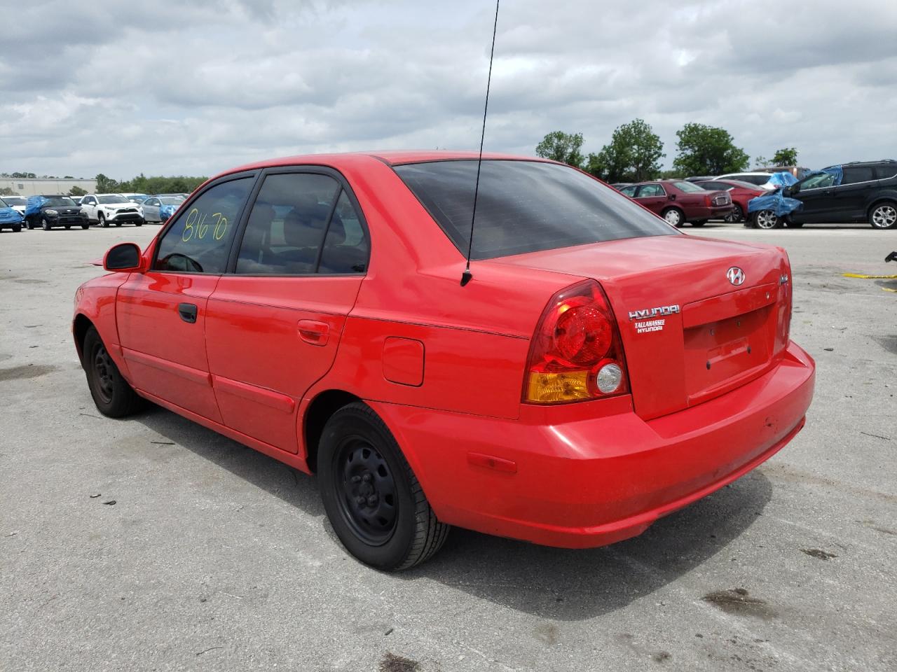 Photo 3 from auction – 2003 HYUNDAI ACCENT GL with VIN KMHCG45C63U498720
