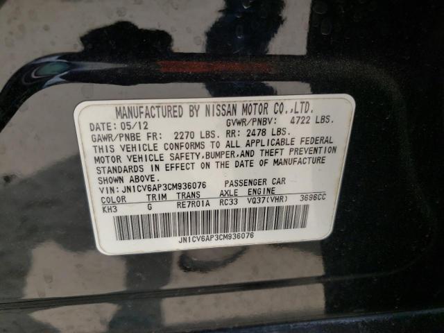 Photo 10 from auction – 2012 INFINITI G37 BASE with VIN JN1CV6AP3CM936076