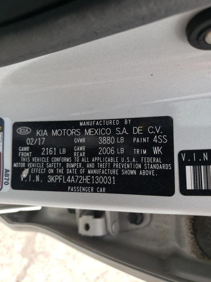 Photo 10 from auction – 2017 KIA FORTE LX with VIN 3KPFL4A72HE130031