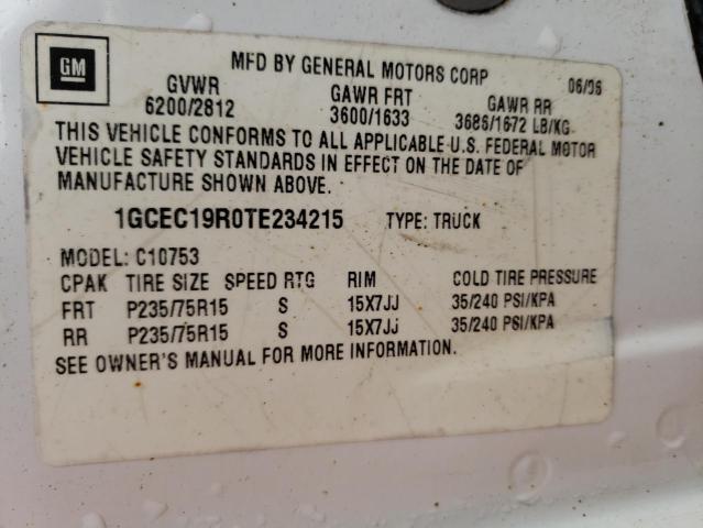 Photo 10 from auction – 1996 CHEVROLET GMT-400 C1 with VIN 1GCEC19R0TE234215