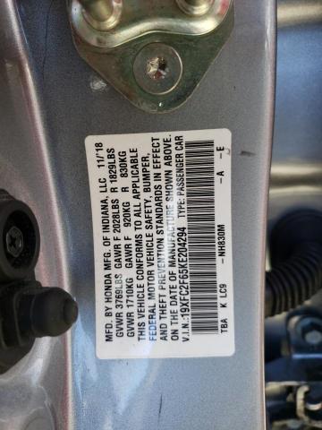 Photo 10 from auction – 2019 HONDA CIVIC LX with VIN 19XFC2F65KE204294