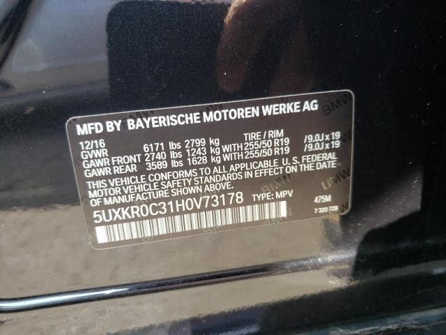 Photo 10 from auction – 2017 BMW X5 XDRIVE3 with VIN 5UXKR0C31H0V73178
