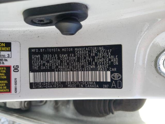 Photo 10 from auction – 2017 TOYOTA COROLLA L with VIN 2T1BURHE1HC951911