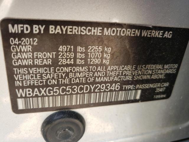 Photo 10 from auction – 2012 BMW 528 I with VIN WBAXG5C53CDY29346