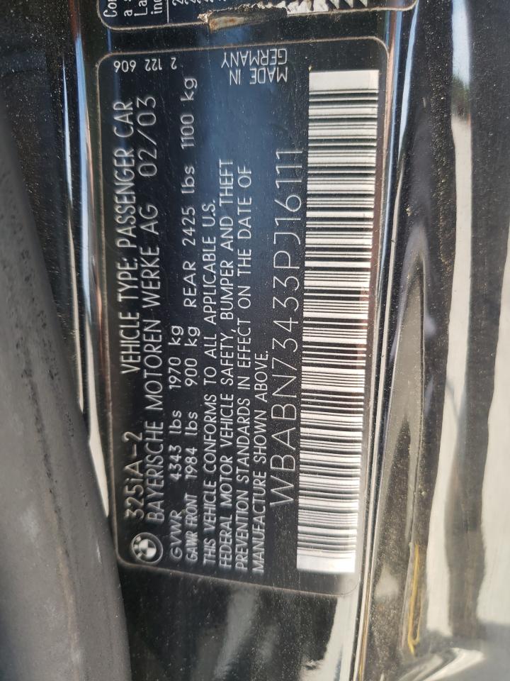 Foto 10 de la subasta – 2003 BMW 325 CI con VIN WBABN73433PJ16111