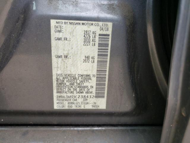 Photo 10 from auction – 2018 NISSAN ALTIMA 2.5 with VIN 1N4AL3AP2JC238432