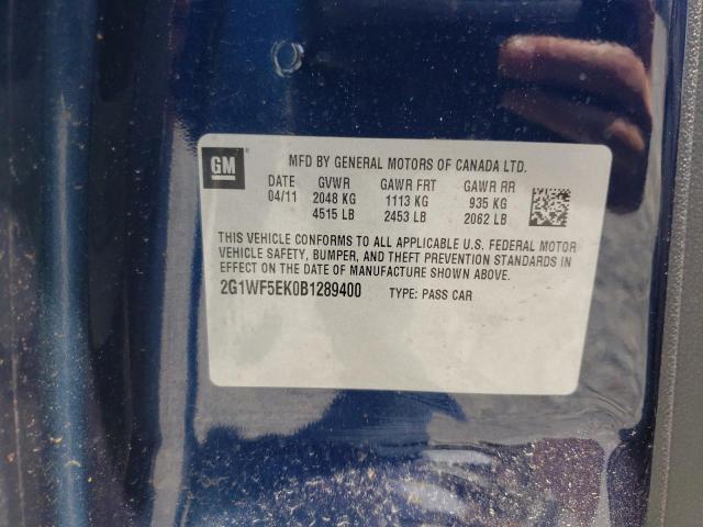 Photo 10 from auction – 2011 CHEVROLET IMPALA LS with VIN 2G1WF5EK0B1289400