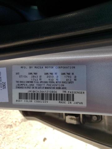 Photo 10 from auction – 2004 MAZDA 3 HATCHBAC with VIN JM1BK343641210806