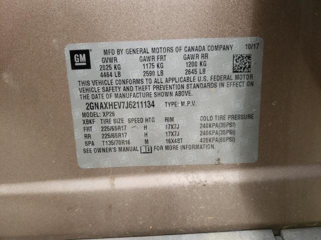 Photo 10 from auction – 2018 CHEVROLET EQUINOX LS with VIN 2GNAXHEV7J6211134