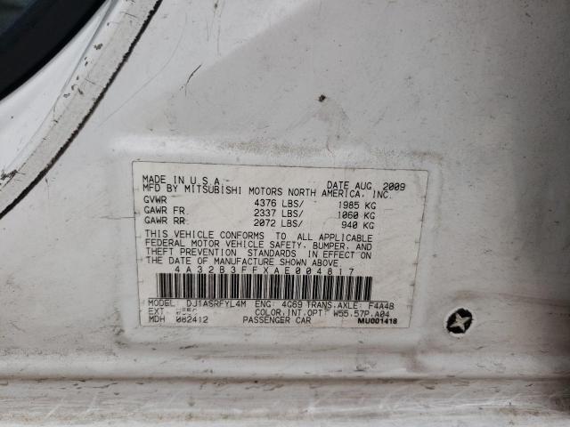 Photo 10 from auction – 2010 MITSUBISHI GALANT ES with VIN 4A32B3FFXAE004817