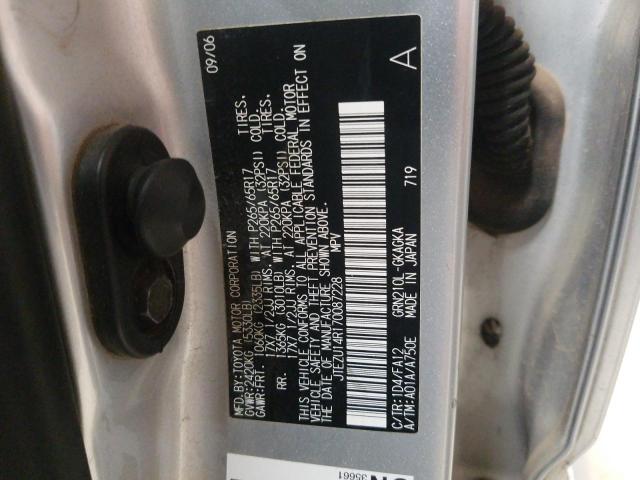 Photo 10 from auction – 2007 TOYOTA 4RUNNER SR with VIN JTEZU14R170087228
