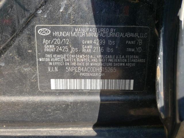 Photo 10 from auction – 2013 HYUNDAI SONATA with VIN 5NPEB4AC0DH515265