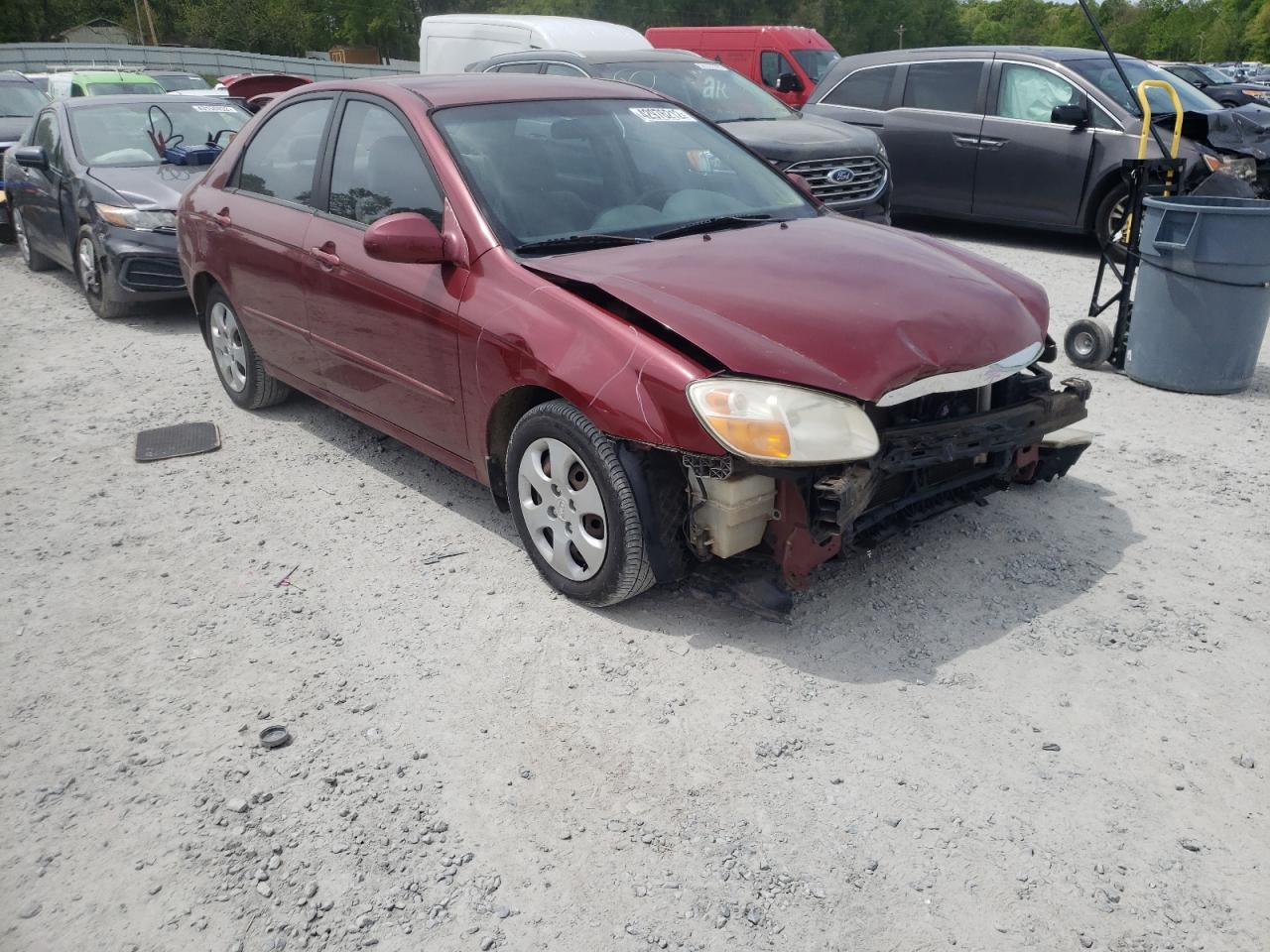 KIA SPECTRA EX 2007 with VIN KNAFE121075453262 - Photo from auction