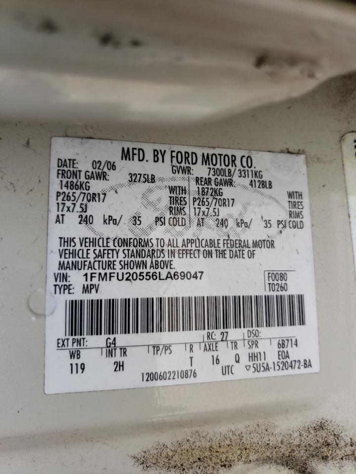 Photo 10 from auction – 2006 FORD EXPEDITION with VIN 1FMFU20556LA69047