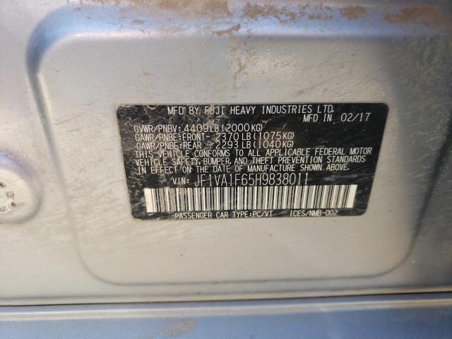 Photo 10 from auction – 2017 SUBARU WRX PREMIU with VIN JF1VA1F65H9838011