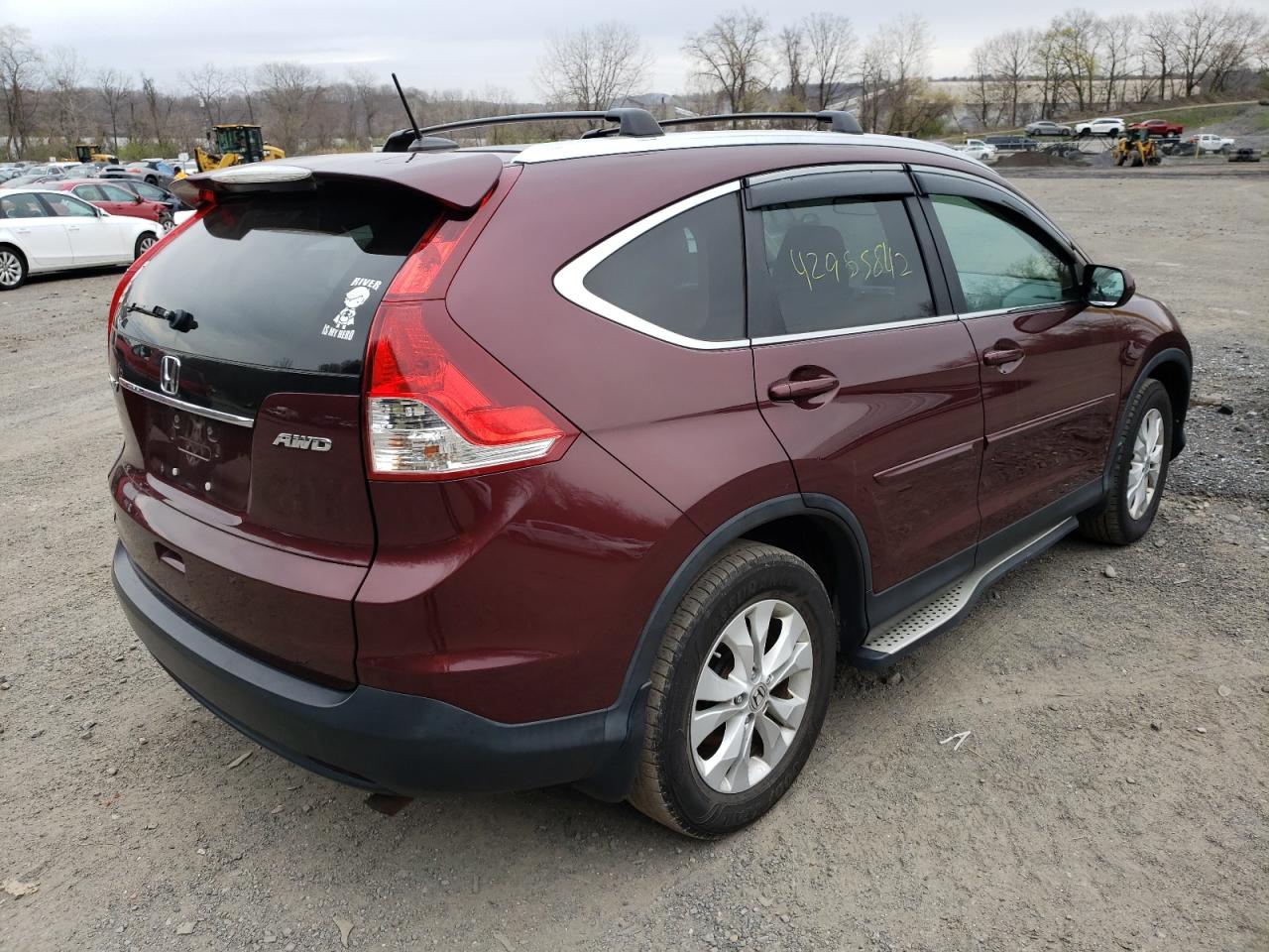 Photo 4 from auction – 2012 HONDA CR-V EXL with VIN 5J6RM4H73CL079200