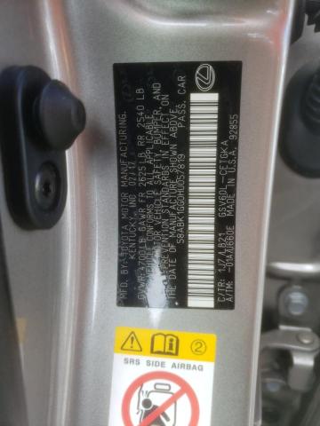 Photo 10 from auction – 2017 LEXUS ES 350 with VIN 58ABK1GG0HU057819